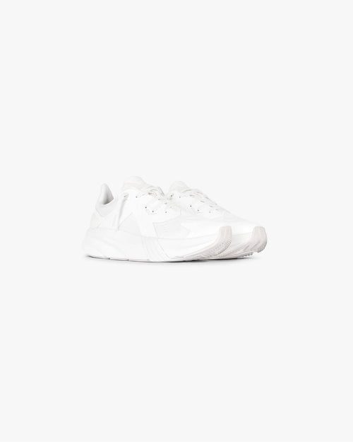 Running shoe on a plain white background | 247 Arc-1 Runner in Flat White | Lightweight engineered mesh upper with midfoot support | 247 Footwear | Represent Clo