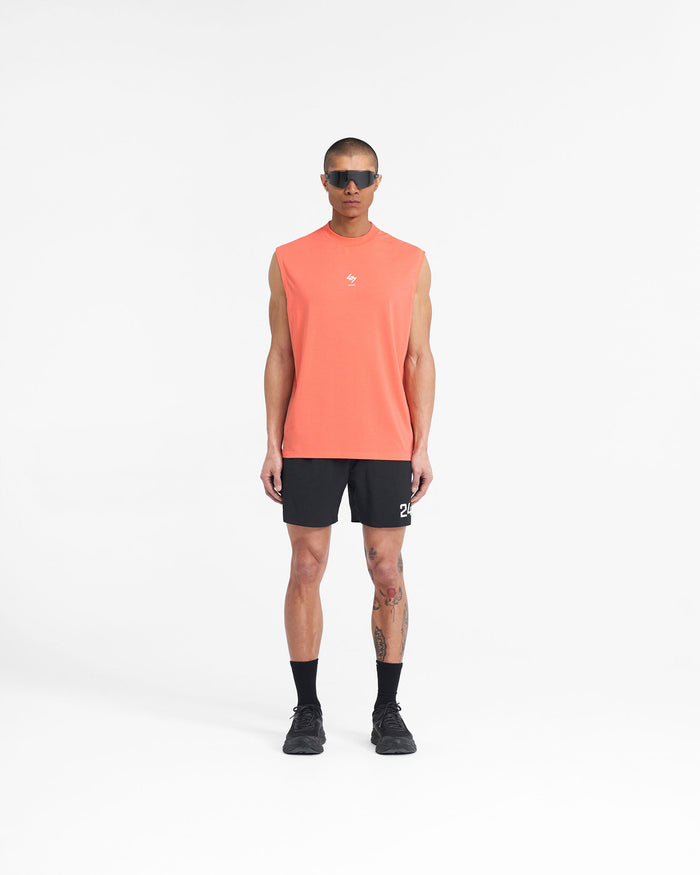 Man wearing black gym shorts on a plain white background | 247 Fused Shorts in Black | Gym shorts with adjustable waistband and quick drying fabric | 247 Shorts | Represent Clo