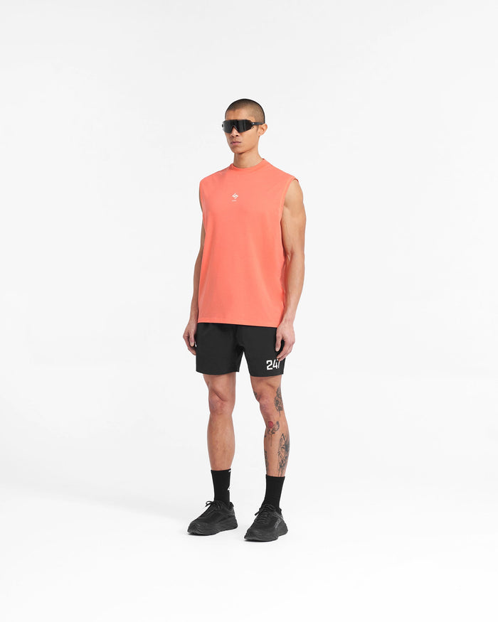 Man wearing black gym shorts on a plain white background | 247 Fused Shorts in Black | Training shorts with branded waistband and fused pockets | 247 Shorts | Represent Clo