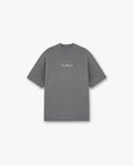 Front product image of a mens black oversized t-shirt on a plain white background | 247 On A Mission Oversized T-Shirt in Aged Black | Oversized t-shirt with vintage look and carbon finish | 247 T-Shirts | Represent Clo