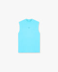 Front product image of a mens blue oversized tank on a plain white background | 247 Oversized Tank in Ultra Blue | Cotton oversized tank | 247 T-Shirts | Represent Clo