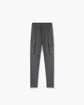 Front product image of a mens grey pant on a plain white background | 247 Pant in Grey | Lightweight nylon pants with elasticated cuffs | 247 Pants | Represent Clo