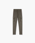 Front product image of mens olive pants on a plain white background | 247 Pant in Olive | Relaxed fit pants with elasticated waistband | 247 Pants | Represent Clo