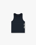 Front product image of a mens navy singlet on a plain white background | 247 Singlet in Navy | Classic mens t-shirt made from cotton | 247 T-Shirts | Represent Clo