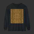 Black Cotton T-Shirt with Gold Sacred Geometry