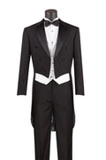 Black Tails Tuxedo 3-Piece Regular Fit Suit – Maestro Collection - Upscale Men's Fashion