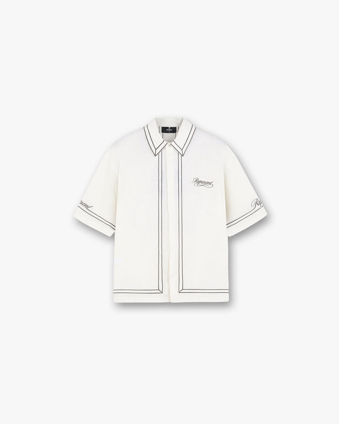 Border Shirt - Whisper White