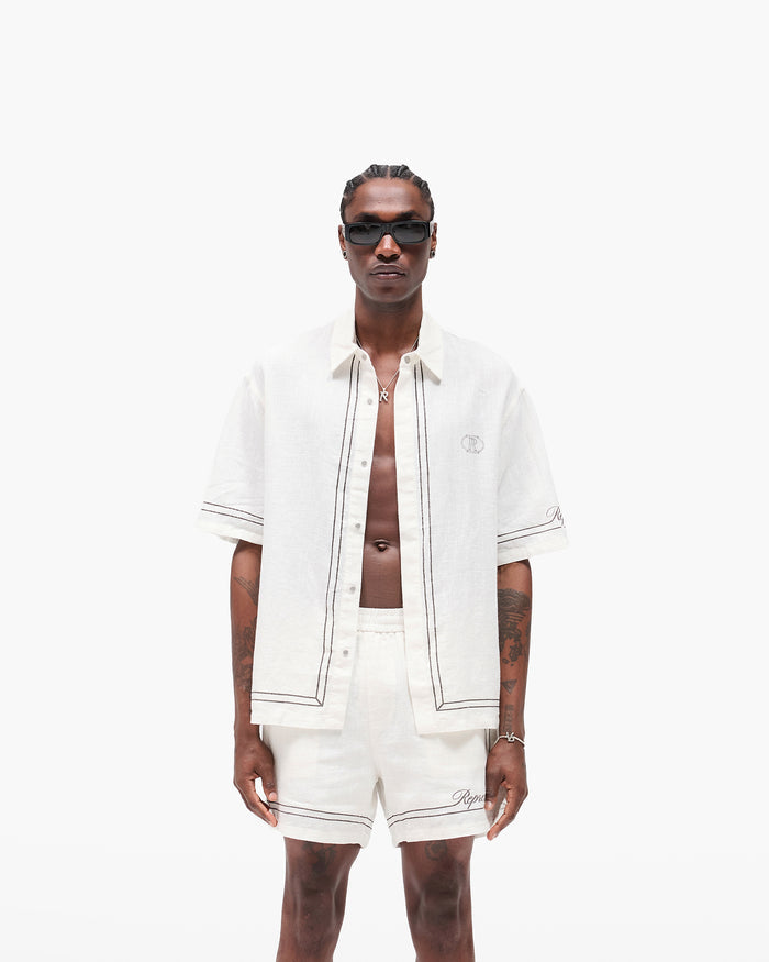 Border Shirt - Whisper White