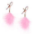 Bound Adjustable Feather Nipple Clamps Pink from Nice 'n' Naughty