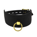 Bound Noir Leather Collar with O Ring