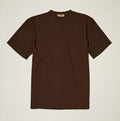 Brown Ribbed Regular Fit Crew Neck T-Shirt - Upscale Men's Fashion