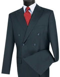 Capri Collection – Navy Double-Breasted Regular Fit Suit - Upscale Men's Fashion