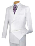 Capri Collection – White Double-Breasted Regular Fit Suit - Upscale Men's Fashion