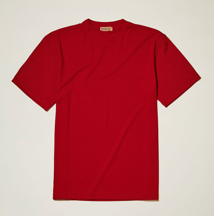 Chili Pepper Ribbed Regular Fit Crew Neck T-Shirt - Upscale Men's Fashion