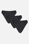 Black French-cut cotton briefs, 3-pack
