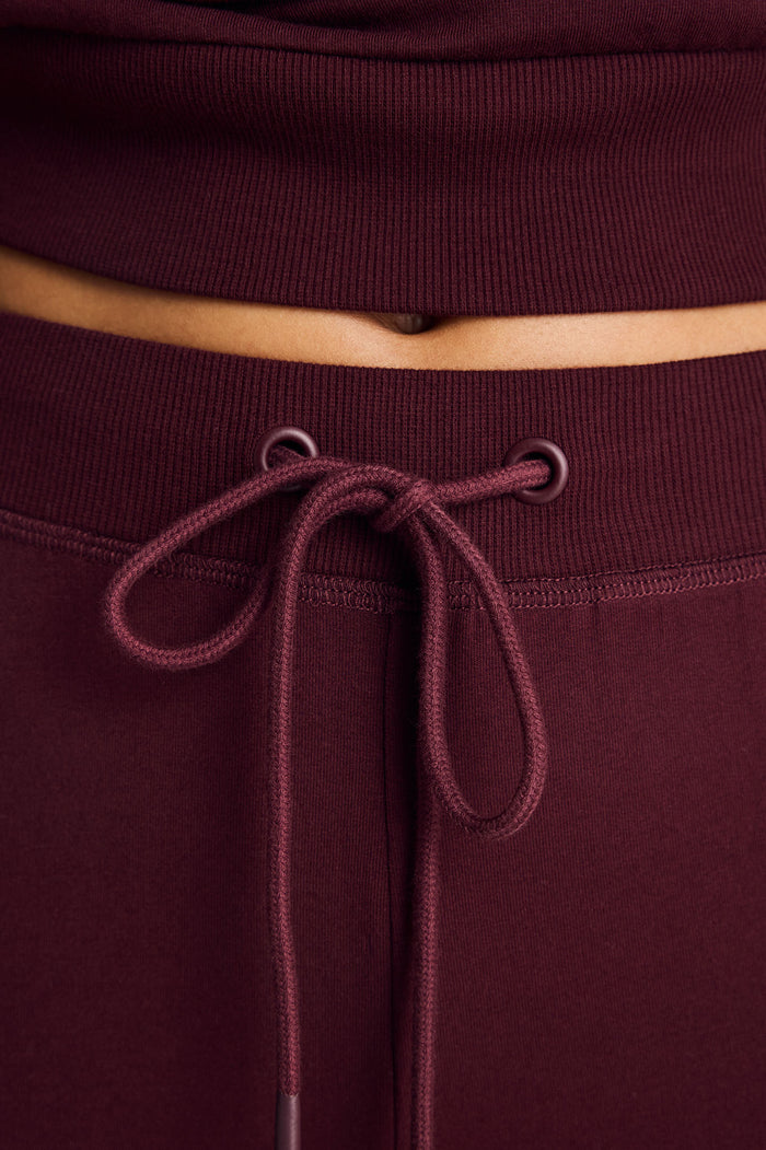 Club Crop Pant in Garnet