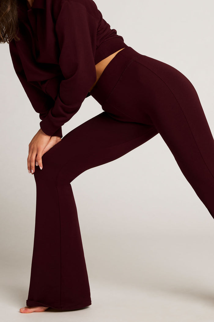 Club Flare Pant in Garnet