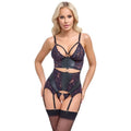 Cottelli Basque & Crotchless String Set from Nice 'n' Naughty