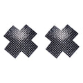 Cottelli Nipple Stickers Cross Black Nipple Pasties from Nice 'n' Naughty