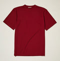 Deep Cherry Ribbed Regular Fit Crew Neck T-Shirt - Upscale Men's Fashion
