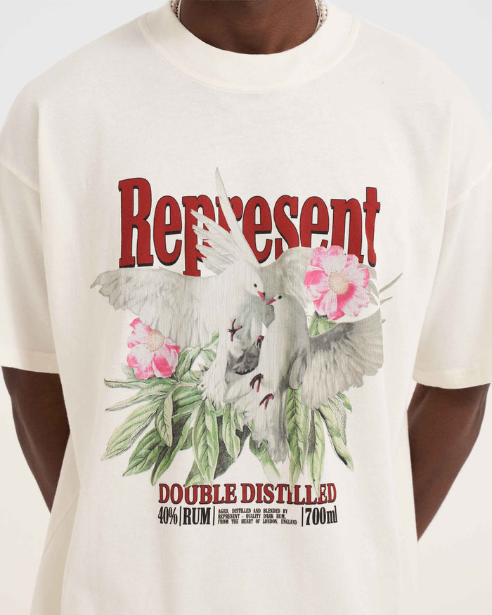 Double Distilled T-Shirt | Flat White T-Shirts SS23 | Represent Clo