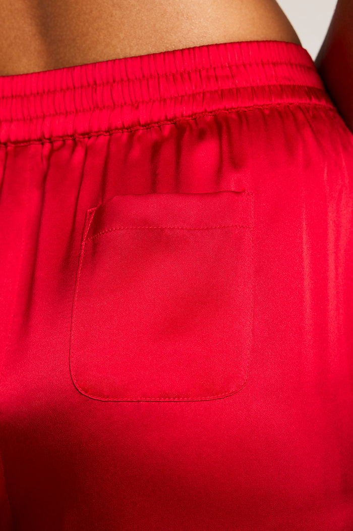 Eclipse Silk Track Pant in Cerise