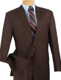 Executive 2 Piece Regular Fit Suit Color Brown - Upscale Men's Fashion