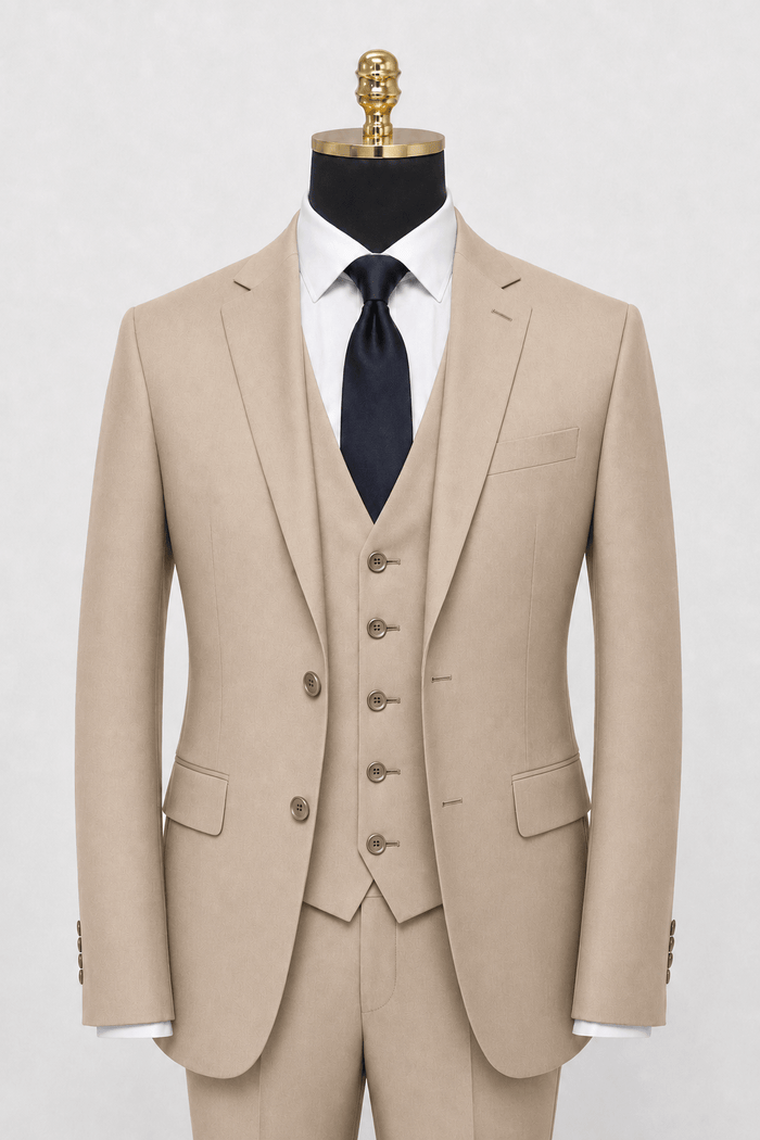 Men's Tan modern fit Ferera suit jacket