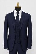 Men's Navy modern fit Ferera suit jacket