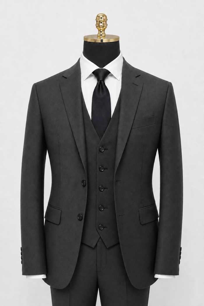 Men's Dark Gray slim fit Ferera suit jacket