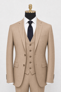 Men's Tan slim fit Ferera suit vest