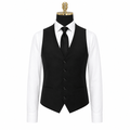 Ferera Collection Men's Black Modern Fit Suit Vest - Upscale Men's Fashion
