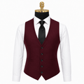 Ferera Collection Men's Burgundy Slim Fit Suit Vest - Upscale Men's Fashion