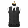 Ferera Collection Men's Dark Gray Slim Fit Suit Vest - Upscale Men's Fashion
