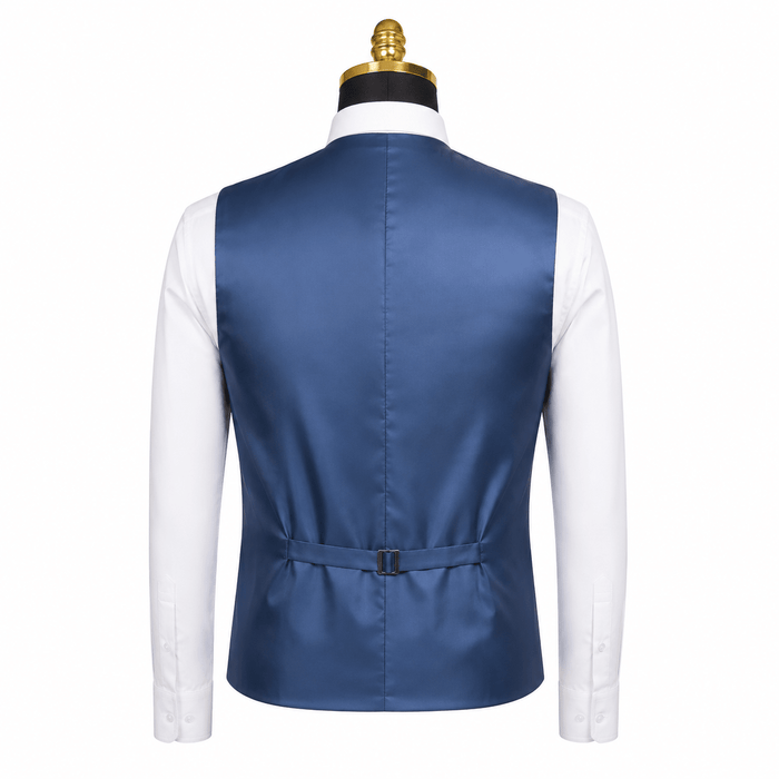 Ferera Collection Men's French Blue Modern Fit Suit Vest - Upscale Men's Fashion