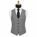 Ferera Collection Men's Light Gray Slim Fit Suit Vest - Upscale Men's Fashion