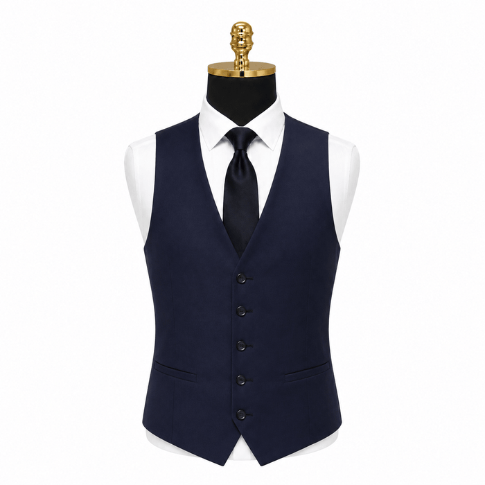 Ferera Collection Men's Navy Modern Fit Suit Vest - Upscale Men's Fashion