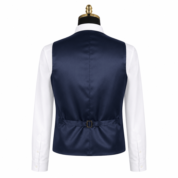 Ferera Collection Men's Navy Modern Fit Suit Vest - Upscale Men's Fashion