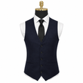 Ferera Collection Men's Navy Slim Fit Suit Vest - Upscale Men's Fashion
