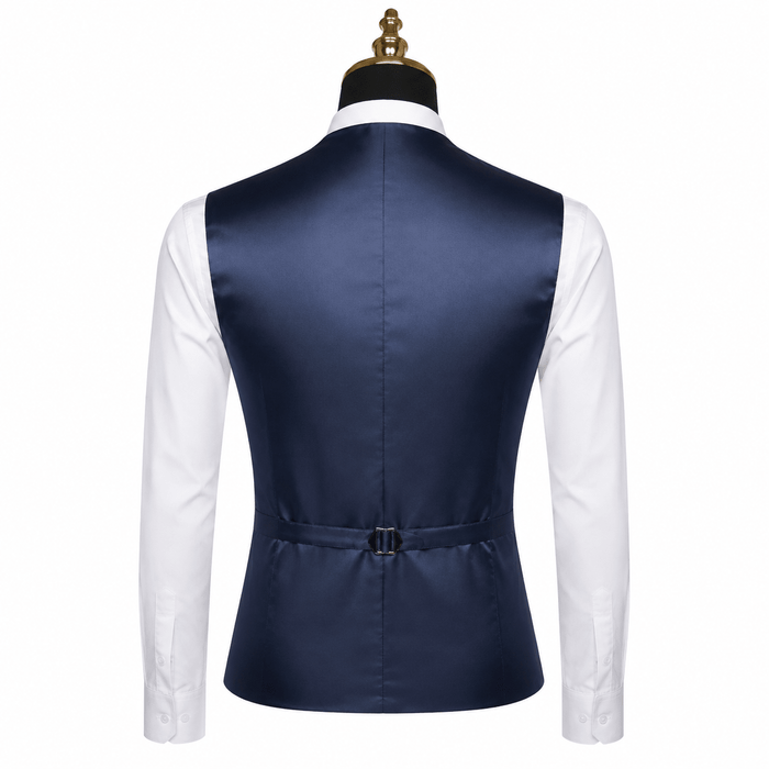 Ferera Collection Men's Navy Slim Fit Suit Vest - Upscale Men's Fashion