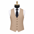 Ferera Collection Men's Tan Slim Fit Suit Vest - Upscale Men's Fashion
