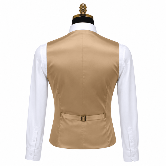 Ferera Collection Men's Tan Slim Fit Suit Vest - Upscale Men's Fashion