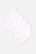 Flutter Sock in White 5 pack