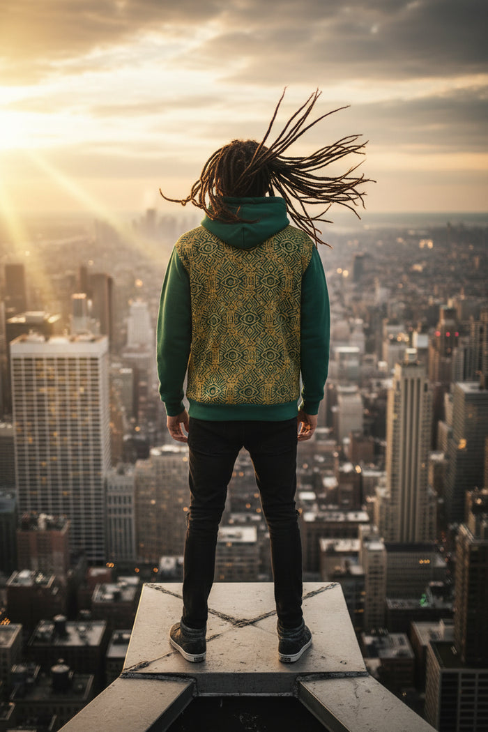 Geometric NOBLE 3 P' Hoodie | Tribal Pattern Pullover