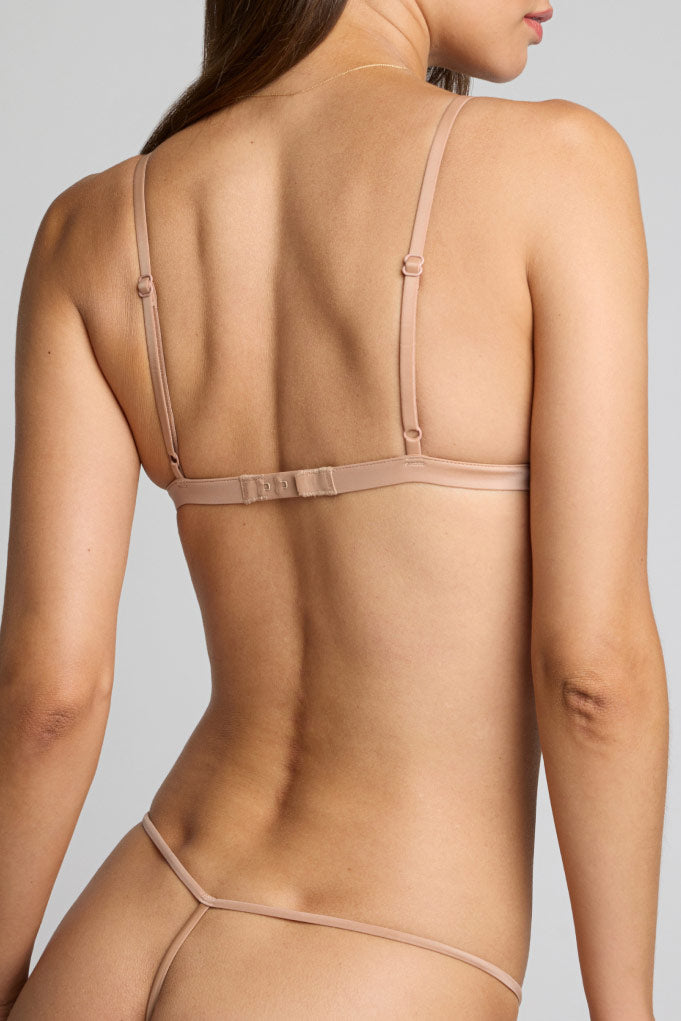 Buff mini bra with racerback straps and adjuster rings