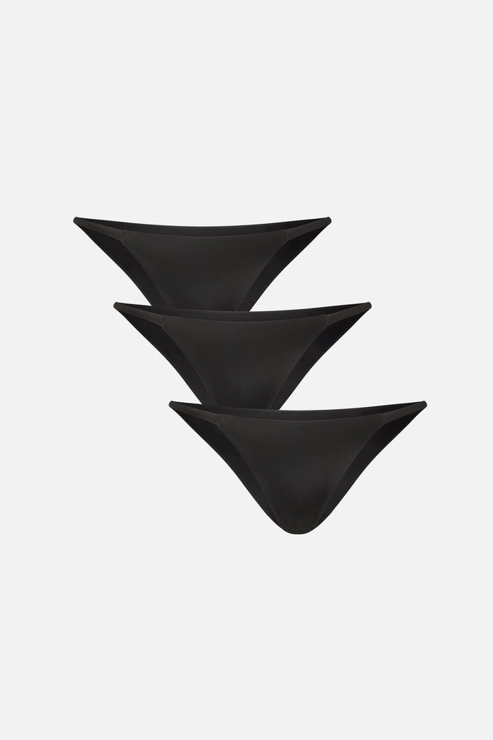 Glacé String Bikini in Black (Pack)