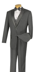 Gray 3-Piece Regular Fit Tuxedo Suit – Regal Collection - Upscale Men's Fashion