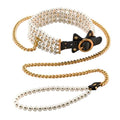 Guilty Pleasure Luminious Pearl Leash & Collar from Nice 'n' Naughty