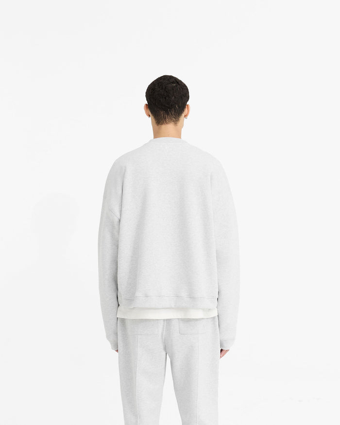 Initial Boxy Sweater - Ice Grey Marl