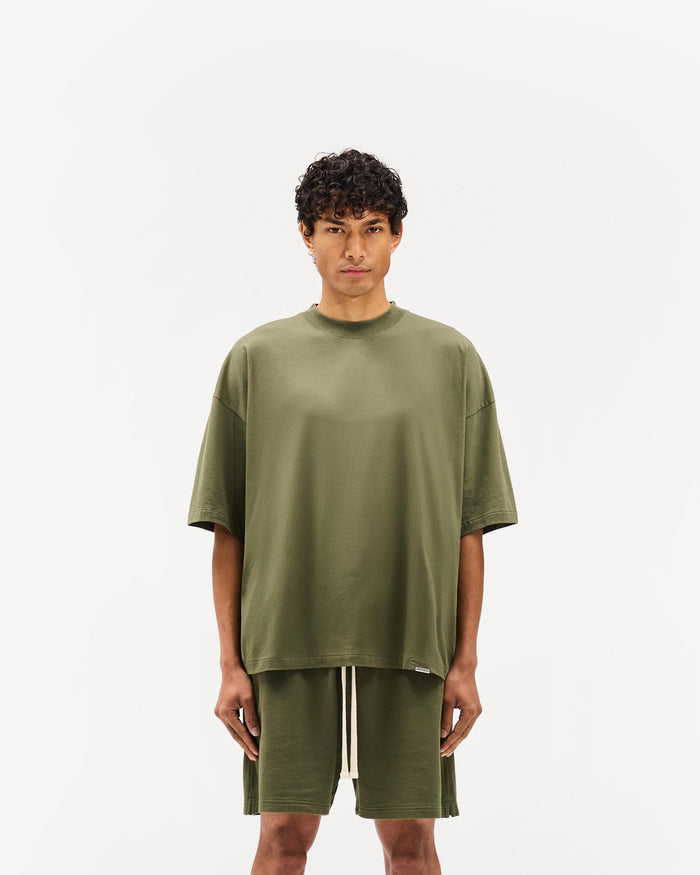 Initial Boxy T-Shirt - Army Green